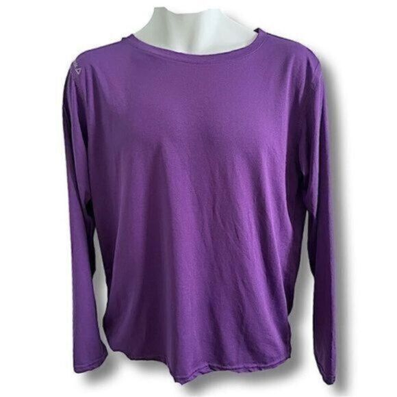 Reebok Long Sleeve Dri-fit Shirt Medium Purple Activewear Athletic. - Picture 1 of 5
